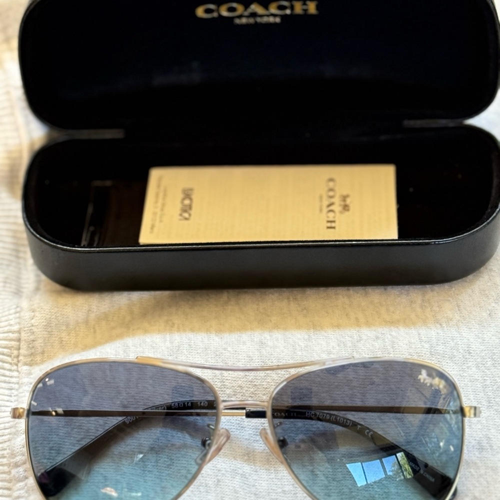 Coach Gold Aviator Sunglasses